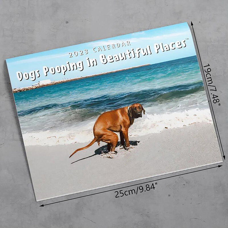 Grappige Hond Poepen Muur Kalender 2024 Unieke Kalender Cadeau Voor Vrienden Familie Buren Collega 'S Familieleden Geliefden
