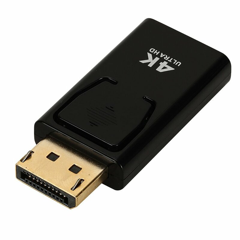 Dp ke adaptor 4K HDMI yang kompatibel dengan port revolusi Dp wanita yang kompatibel dengan HDMI ke konektor berlapis nikel yang kompatibel