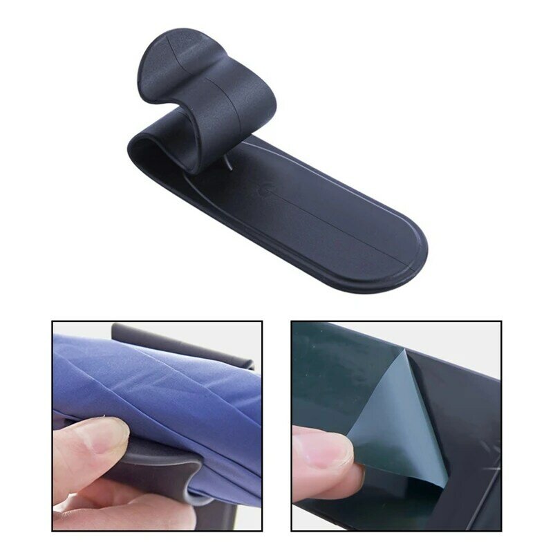 1x universal carro/casa guarda-chuva gancho titular gancho clipe prendedor preto acessórios interiores do carro