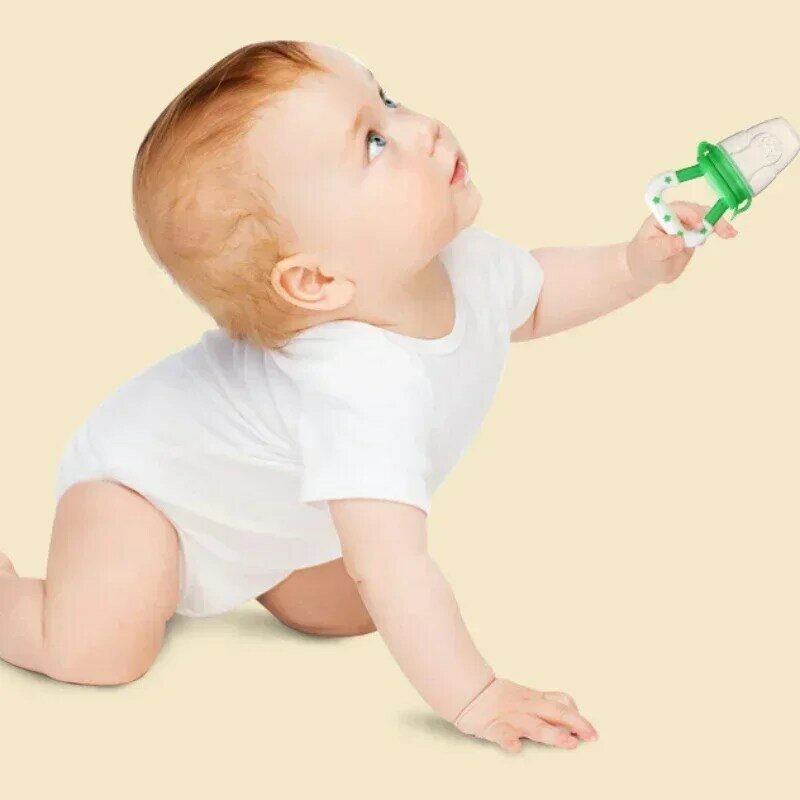 Bayi silikon pemberi makan buah bayi suplemen makanan dot tongkat Molar tambahan portabel anak laki-laki perempuan suplemen buah