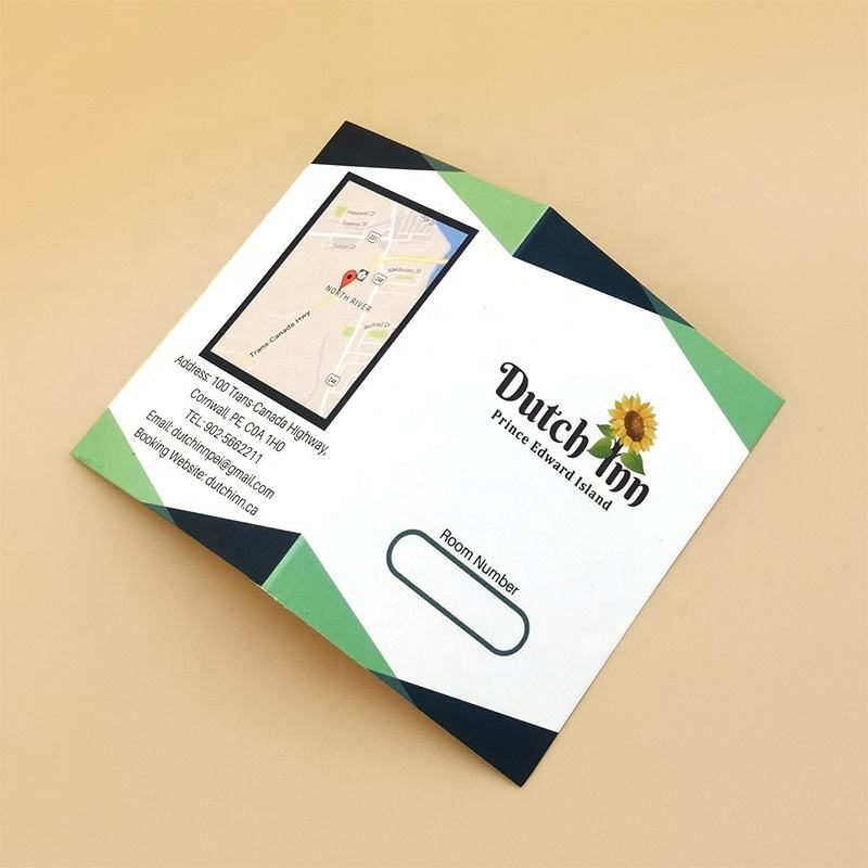 Sobre de tarjeta de llave de hotel con impresión personalizada, soporte de tarjeta de papel grueso para bienvenida a los invitados, apto para tarjeta de habitación estándar
