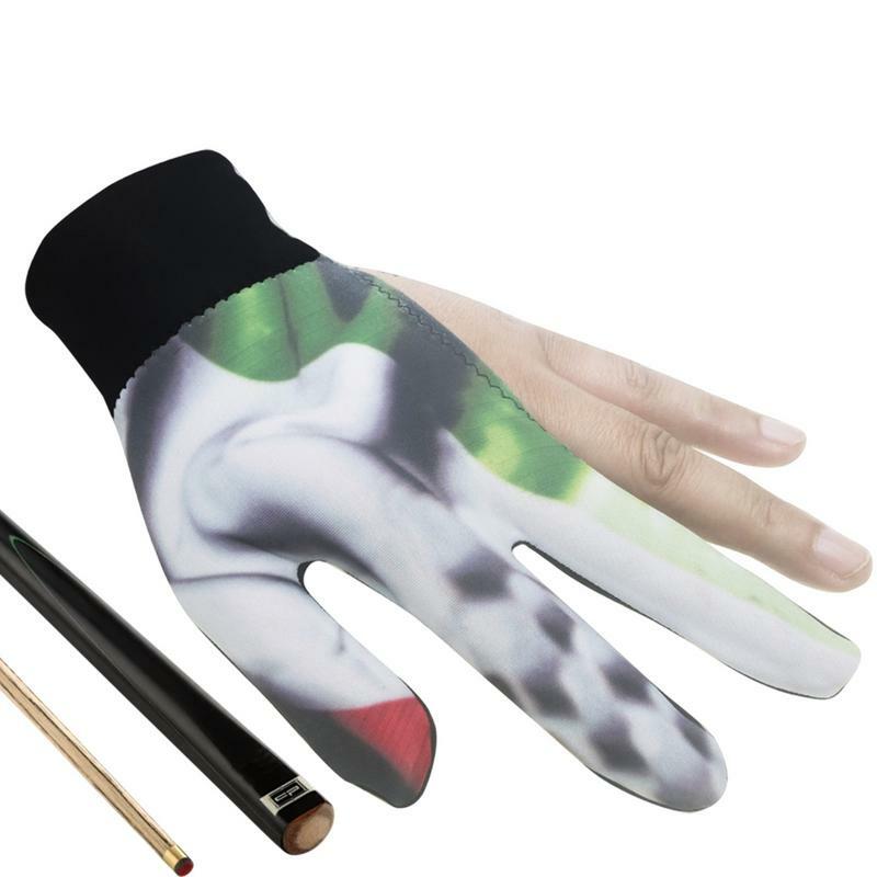Женские износостойкие перчатки для бильярда с тремя пальцами, спортивные Нескользящие перчатки с открытыми пальцами для мальчиков