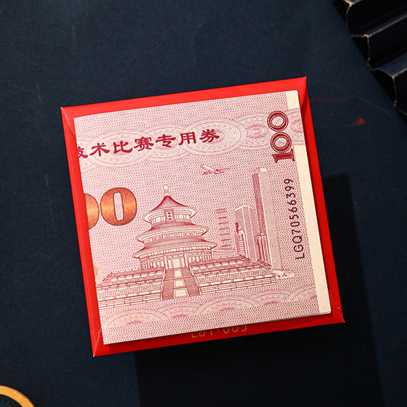 6 шт., красные конверты с рисунком дракона для праздника Весны 2024 года
