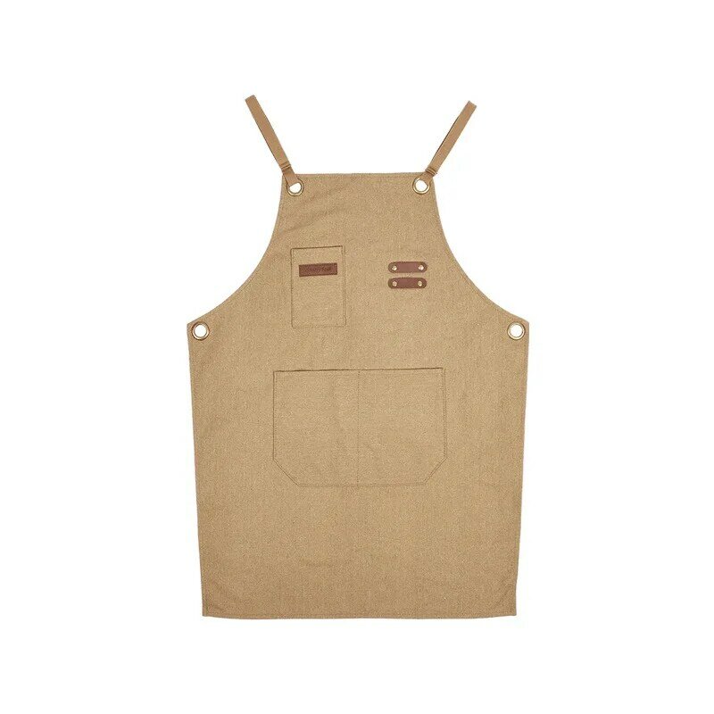 Waterproof Breathable Camping Outdoor Apron Cotton Canvas Apron Thickened Camping Picnic Apron Picnic Work Clothes