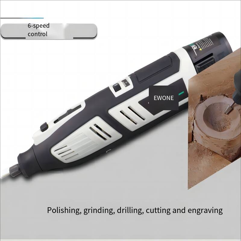 Rectificado eléctrico recargable de 12V, herramientas multifuncionales de alta potencia para carpintería, pulido doméstico, tallado y perforación, 396