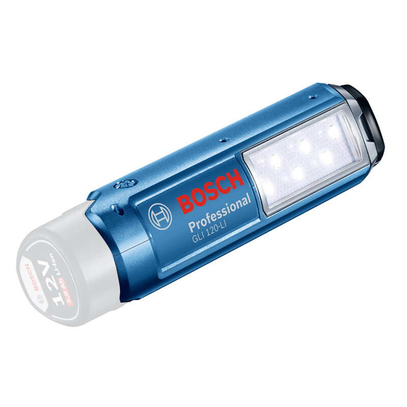 Bosch GLI-fuente de luz LED 120-LI, luz de trabajo Mini inalámbrica, recargable, Banco de energía de emergencia, 6 cuentas Led, 300 lúmenes, Lampe