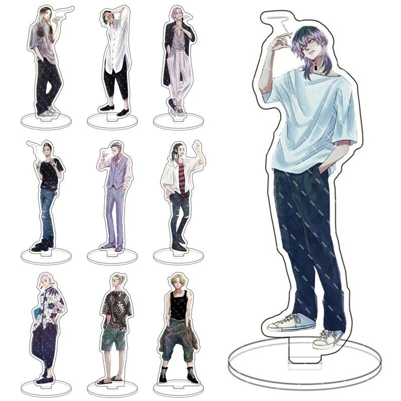 Anime tóquio vingadores acrílico suporte figura manjiro ken takemichi hinata atsushi modelo placa de mesa decoração sinal de pé fãs presentes