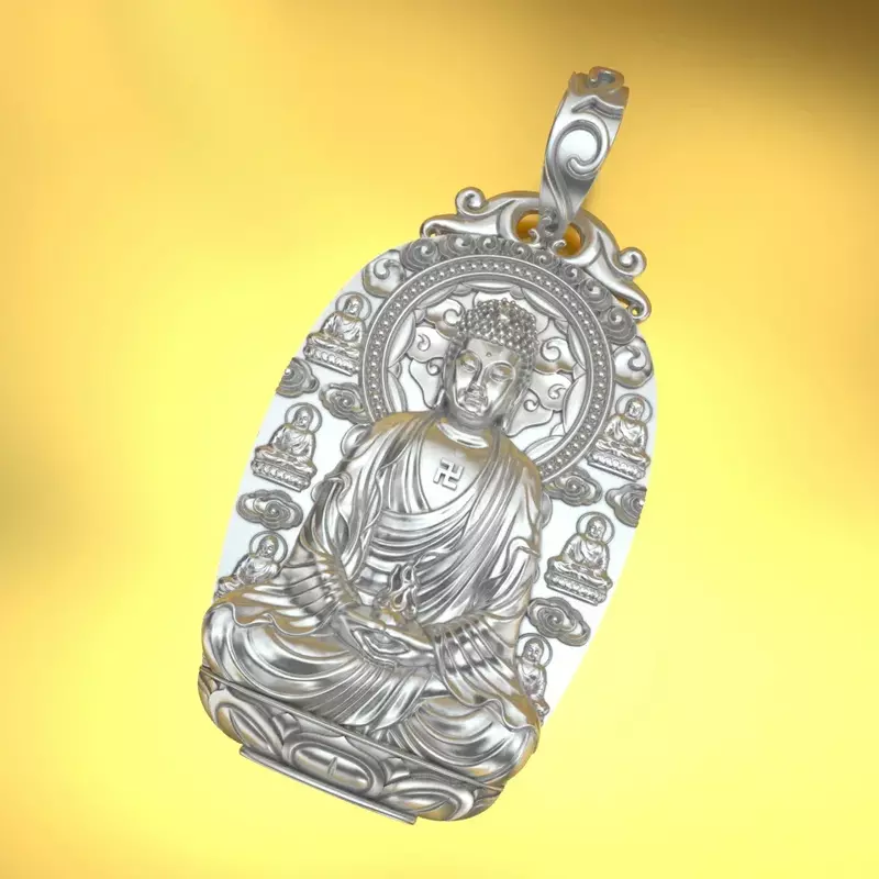 Df neue Buddha Anhänger tausend händige Guanyin Tierkreis Ratte Halskette Männer Hohlraum Besitz gepaart Anhänger Frauen Halsketten