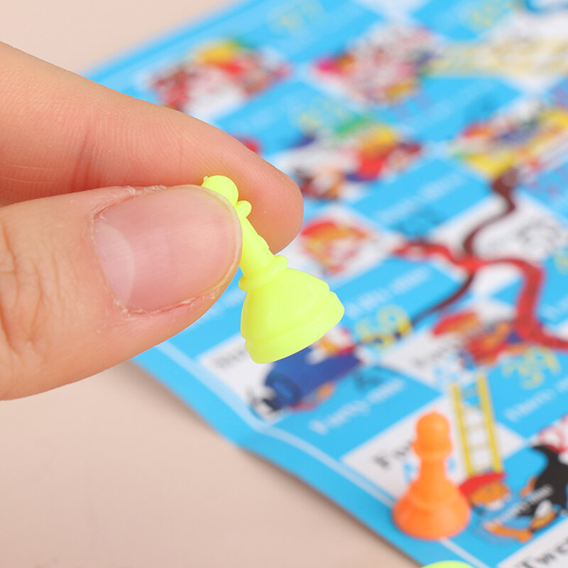 Drabina węża plastikowa szachy lotu przenośna rodzina Party Board zabawki do gry dla dzieci dla 2-4 graczy