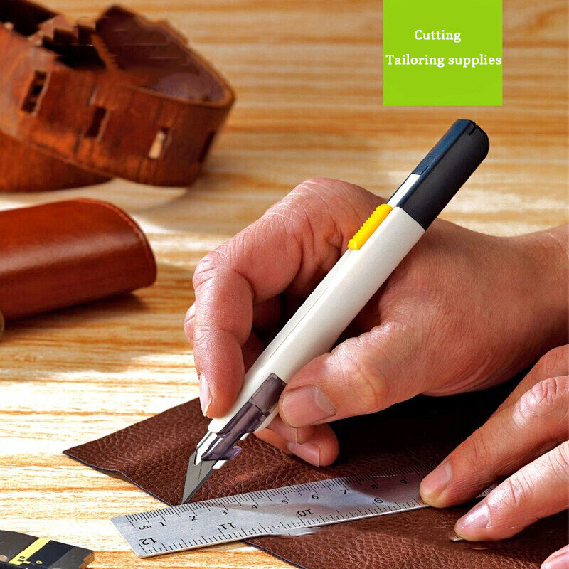 Coltello multiuso portatile 9mm No Shaking 30 ° AutoLock Pocket Box cutter per ufficio leggero Home Arts Crafts Hobby Carver Tools