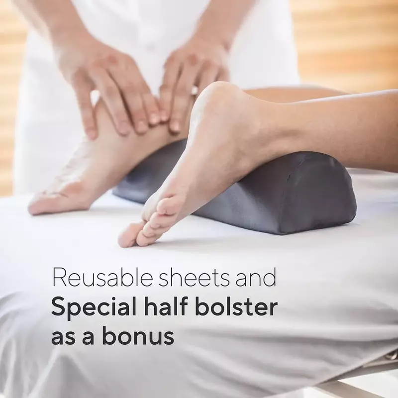 Lettino da massaggio Premium in Memory Foam-custodia da viaggio con rotelle, lenzuola lavabili, più spesso e più largo