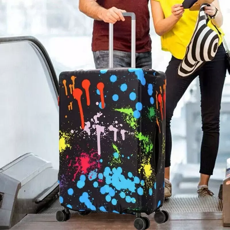 Gepäck abdeckung 18-32 Zoll elastische Koffer abdeckung Ganzkörper druck staub dichter Koffer Schutzhülle Reise zubehör