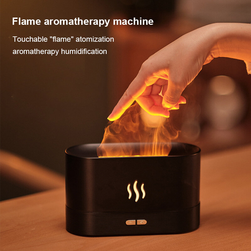 1/3 buah pelembap udara api ultrasonik pelembap aromaterapi penyebar kabut gunung berapi pembuat aroma minyak esensial