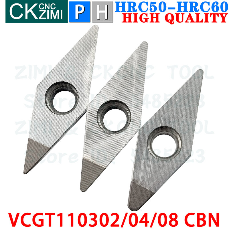 VCGT110302 CBN VCGT110304 CBN VCGT110308 CBN Bornitrid-Einsätze Dreheinsätze Werkzeuge CNC-Drehmaschinen zum Zerspanen VCGT VNMG 1103 CBN für gehärteten Stahl