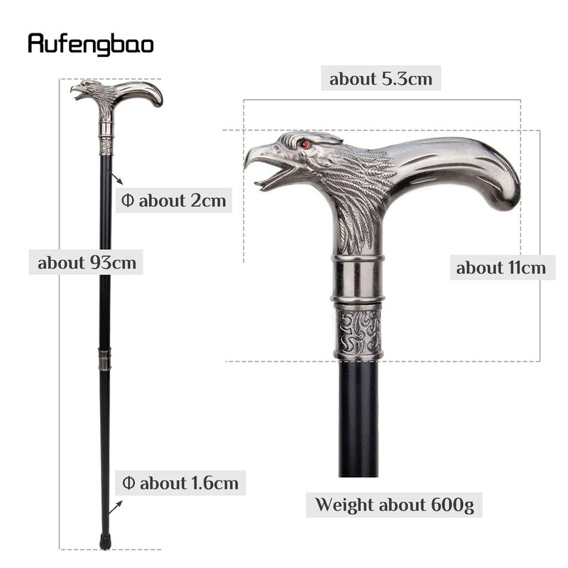 Red Eye Eagle Walking Stick Decorative Vampire Cospaly Vintage Party Fashionable Walking Cane Halloween Crosier 93cm