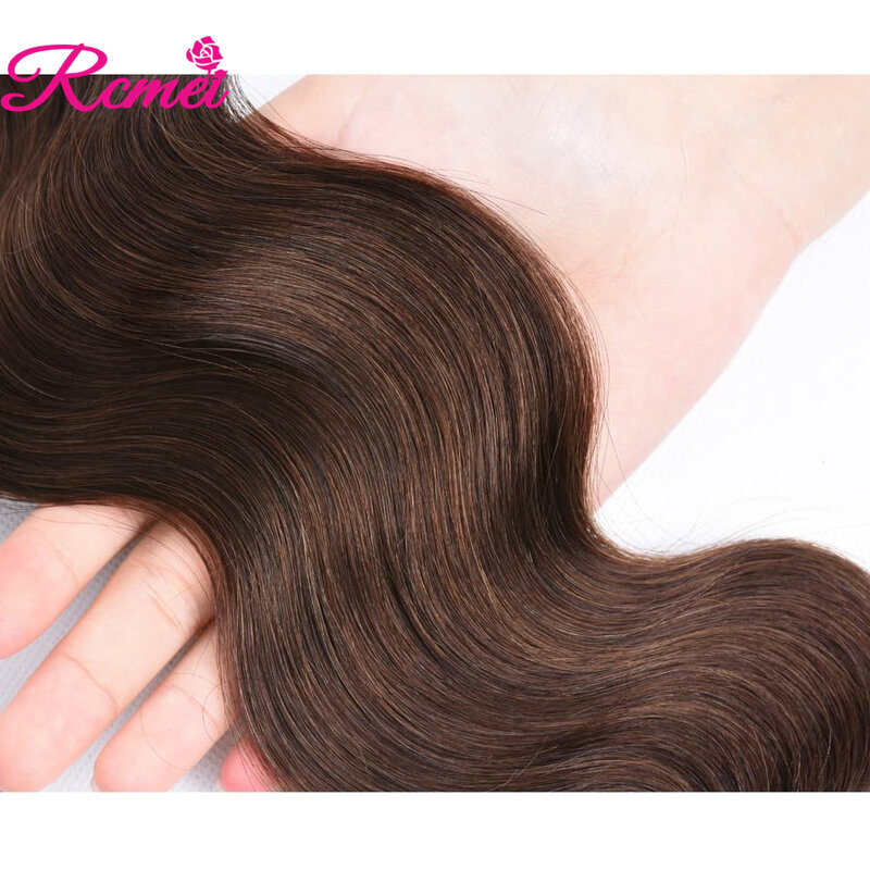 Pacotes de cabelo humano peruano da onda do corpo, Brown Weave, Remy Extensão do cabelo humano, 1 Pacotes, 3 Pacotes, 4 Pacotes, Ofertas para Mulheres