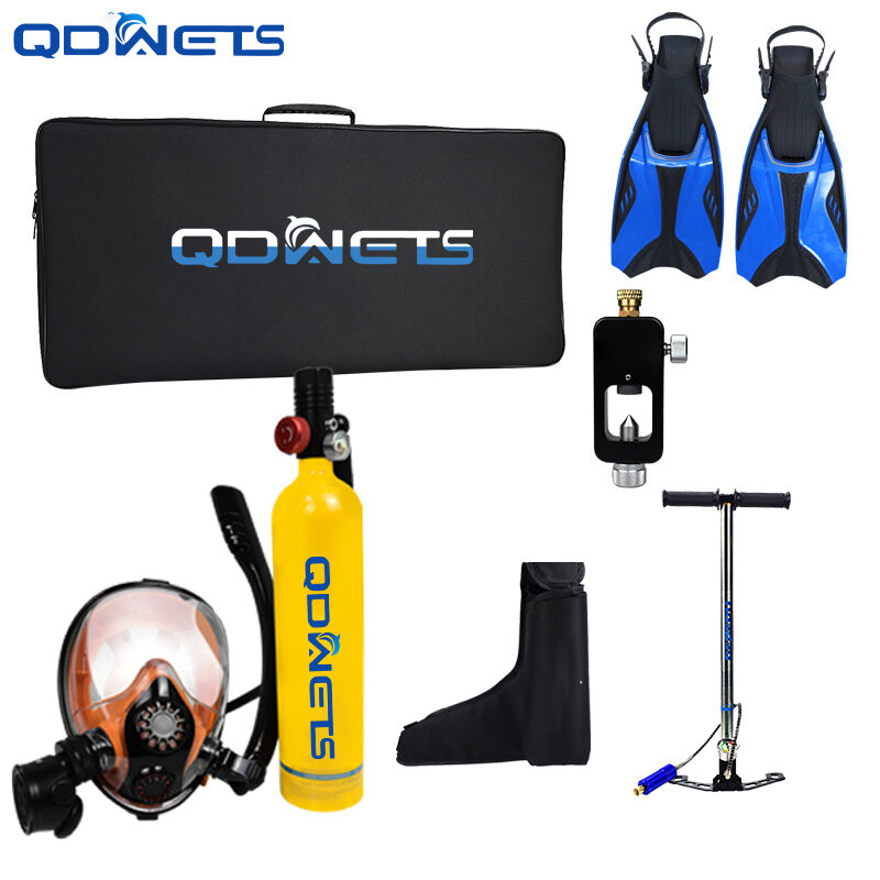 Мини-кислородный резервуар для дайвинга QDWETS1L, кислородный резервуар для дайвинга с аквалангом, дыхательный аппарат для подводного дайвинга и храпа