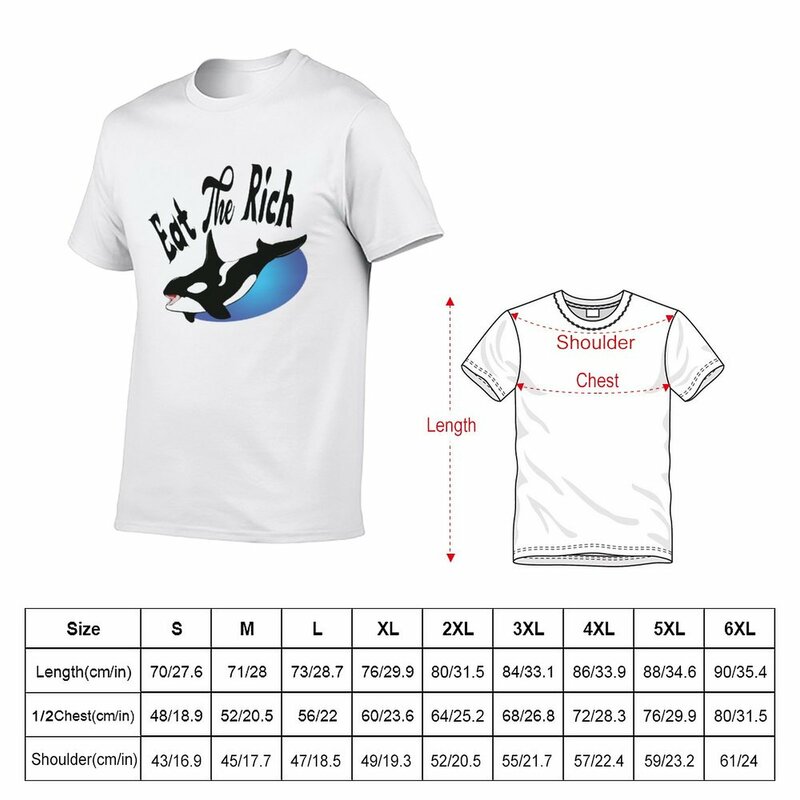 New Eat The Rich, Orca, Yacht Killer, T-Shirt summer clothes anime Aesthetic clothing men graphic t shirts