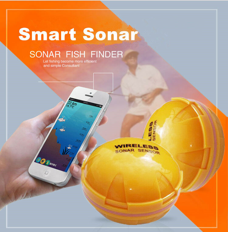 Teléfono móvil Bluetooth inteligente visual de alta definición, buscador de peces inalámbrico bajo el agua, sonar detector de peces