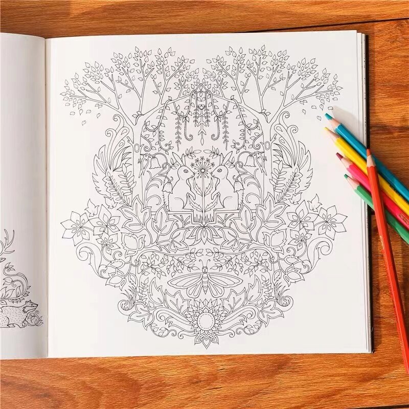 Secret Garden Coloring Book para Adultos e Crianças, Aprendendo Pintura, Graffiti Art, Desenho de Papelaria, Presentes Diferentes, 3 Livros