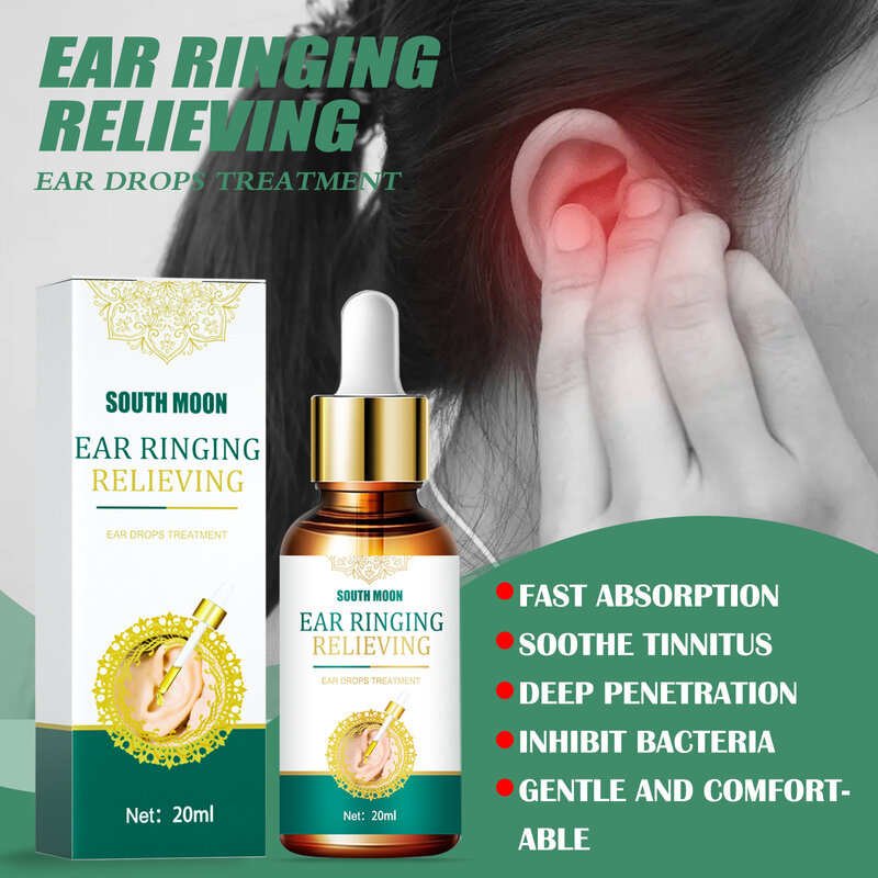 20ml Tinnitus Ohren tropfen Ohr klingeln sanft lindern Gesundheits entladung Pflege Tinnitus Flüssigkeit Ohr Ohr Taubheit Schwellung Otitis Pflege
