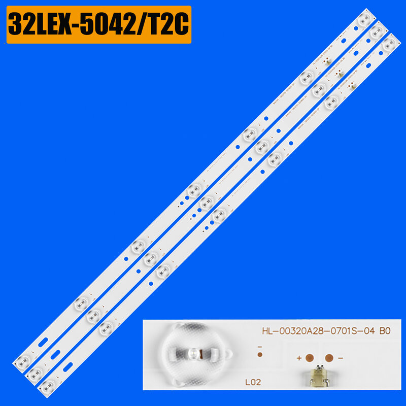 A tira da luz de fundo do diodo emissor de luz é apropriada para bbk 32lex-5027/t2c shivaki STV-32LED14 HL-00320A28-0701S-04 ZDCX32D07-ZC14FG-05 LT-32DE7