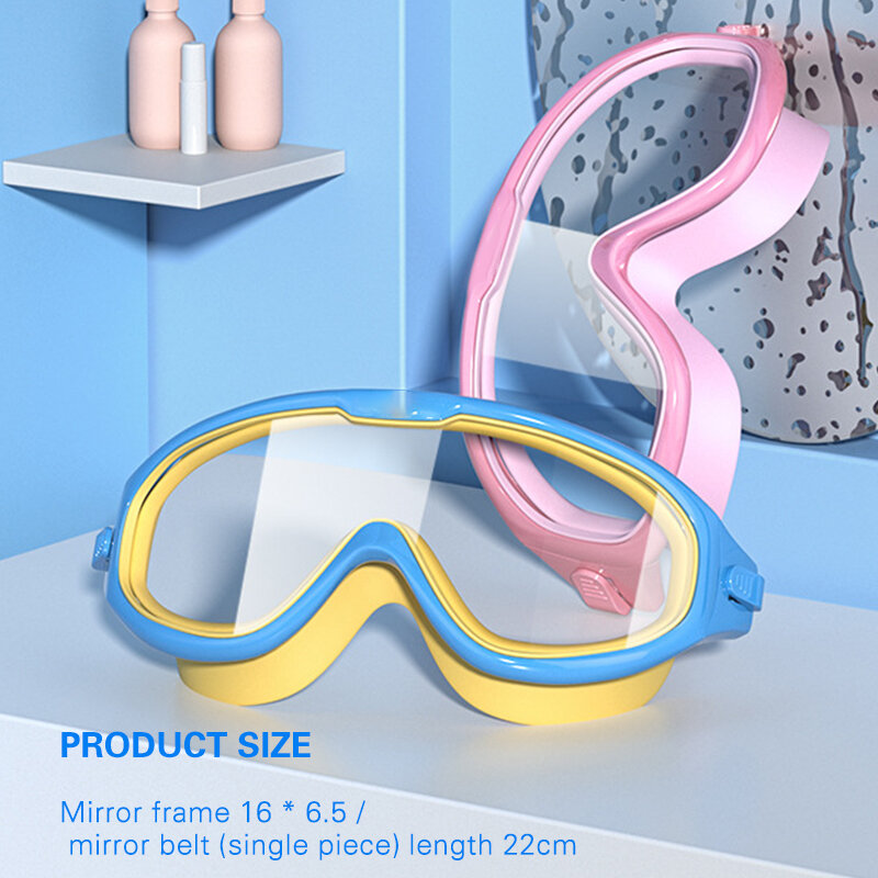 Óculos de mergulho infantil para natação, equipamento anti-fog glass, plugues de orelha snorkel