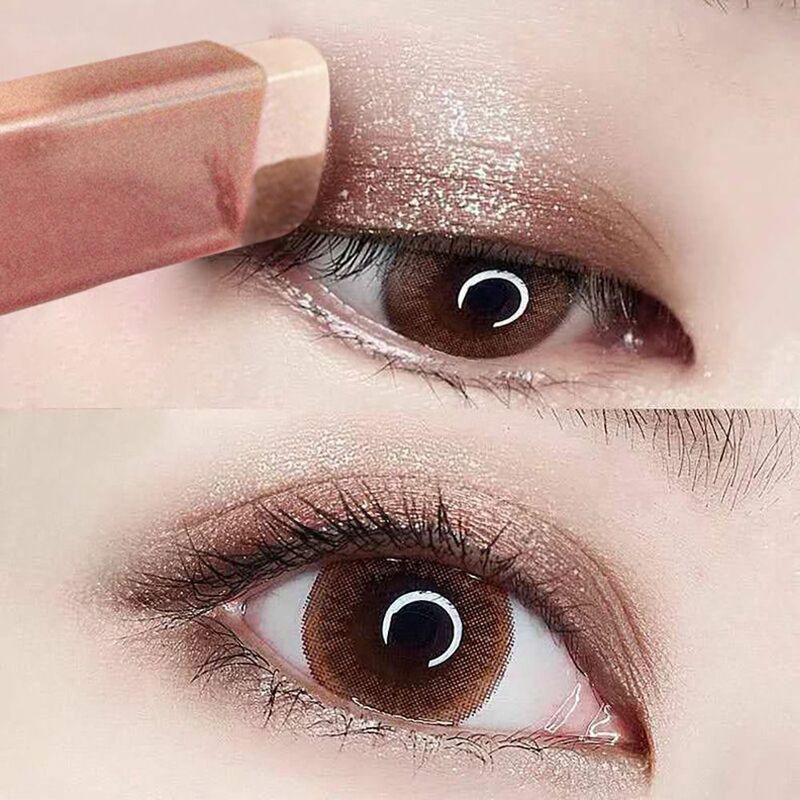 Lasting Shimmer Velvet Double Color 2 In 1 Metallic Eyeshadow Eye Shadow Stick Professional