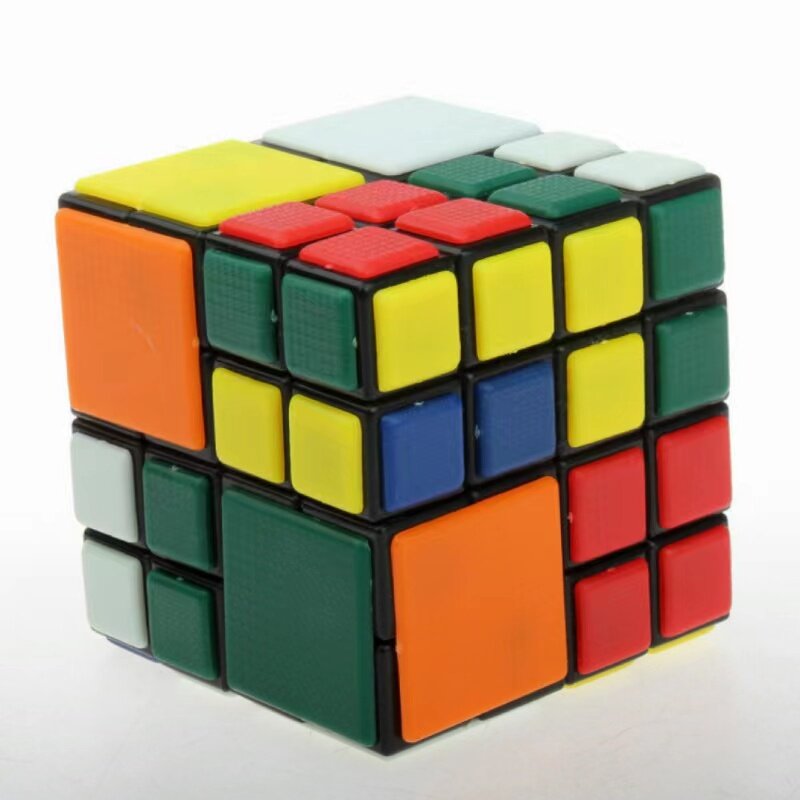 Cubo mágico encuadernado de 4 ° orden para niños, juguetes educativos, bandage, rotación limitada, blanco y negro