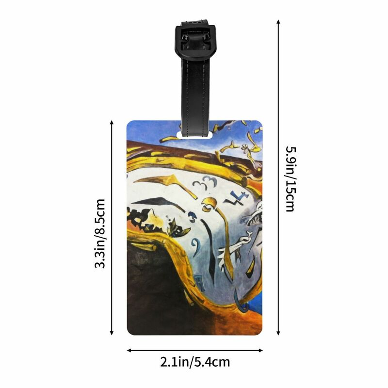 Melting Watch Luggage Tag Salvador Dali Suitcase Baggage Privacy Cover ID Label
