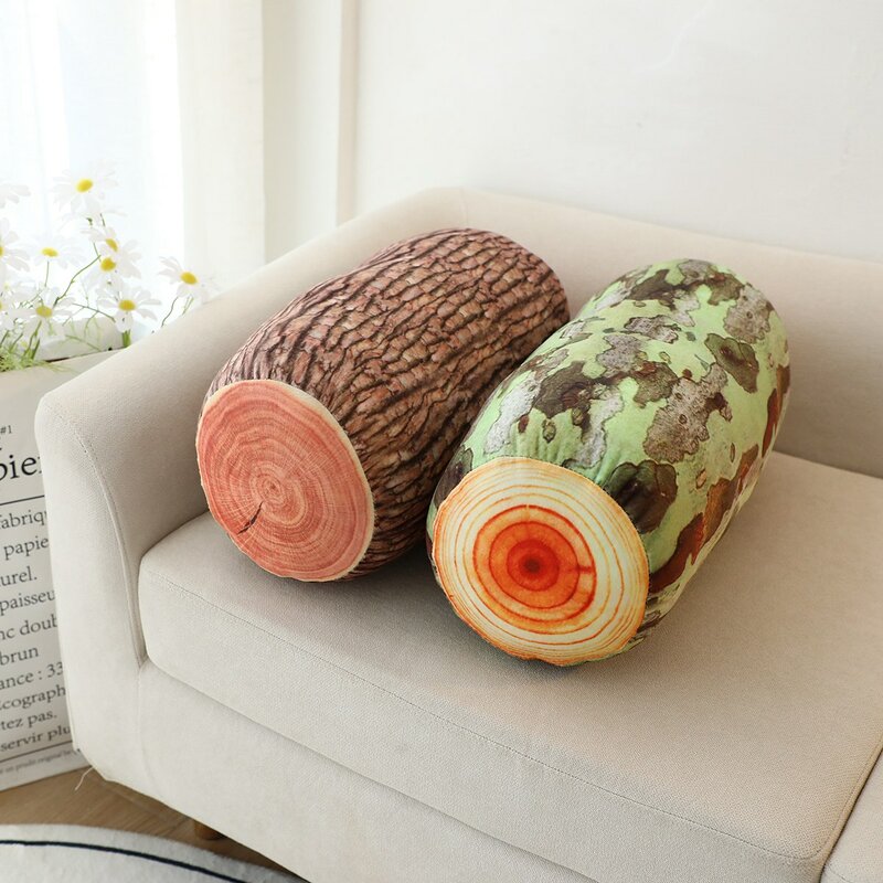 3D имитация деревянного пенька, подушка, плюшевая игрушка, креативная доска, большое дерево, мягкая подушка для автомобиля, подушка для шеи, подарки для подруги, домашний декор