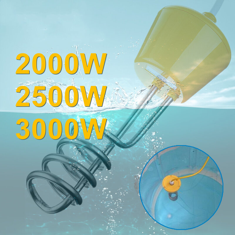 หม้อต้มน้ำร้อนแบบพกพาสำหรับสระว่ายน้ำทำจากสเตนเลสสตีล pemanas Air listrik 3000W