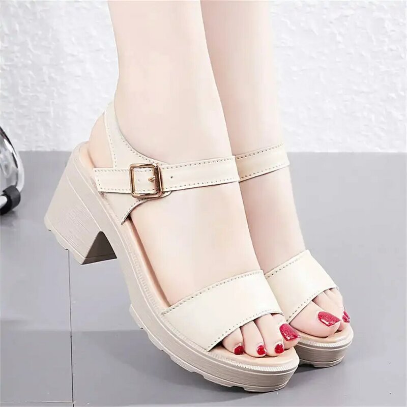 Fall Open From Front Round Toe Shoes With Heels Large Size Heels For Women Sneakers Sports Sneacker Fit Tenise Luxe Choes