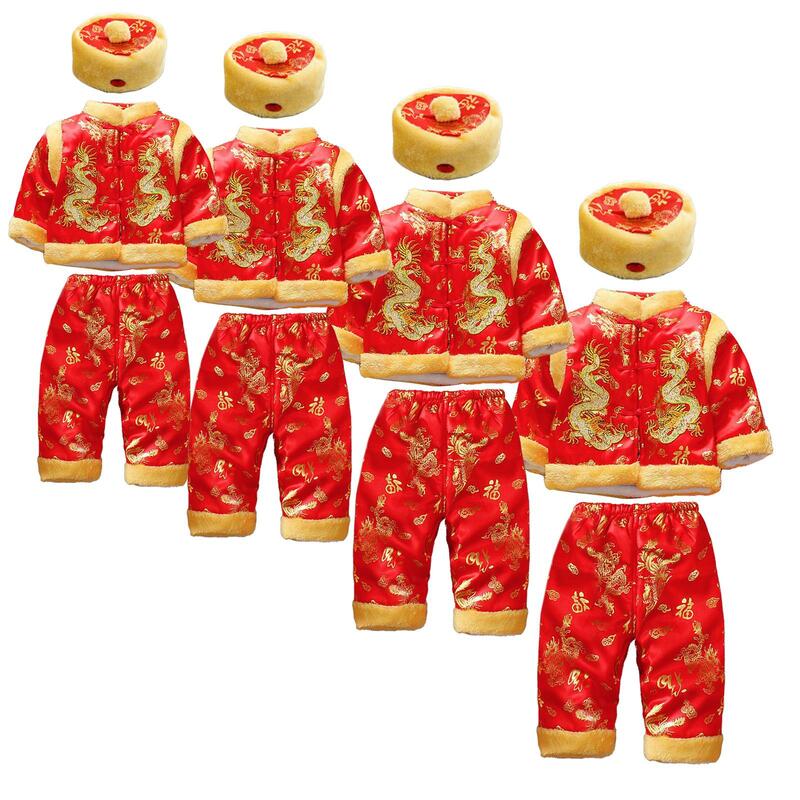 男の子と女の子のためのひも付きのスーツ,赤ちゃんのための中国のスタイルのスーツ,クリスマス,完全な月のお祝い,100日のお祝いとフェスティバル,中国の新しい年