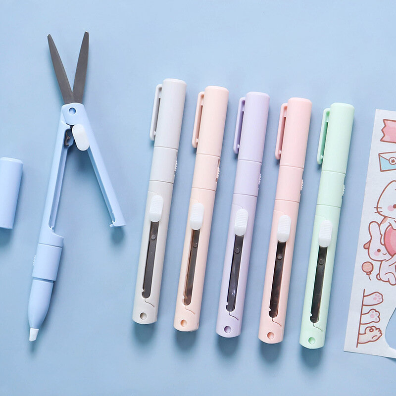 Morandi-cuchillo multifunción 2 en 1, cortador de papel, tijeras de corte, hoja de cerámica, bolígrafo, suministros escolares