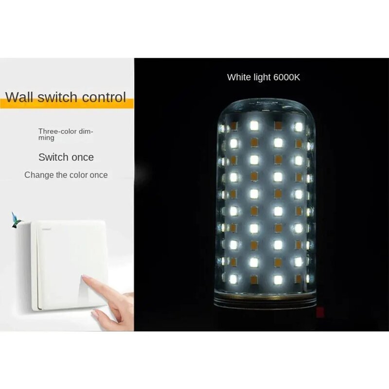 Nouveau. Ampoule de maïs LED à économie d'énergie, bougie de lustre, lumière blanche, or, argent, décoration de la maison, E14