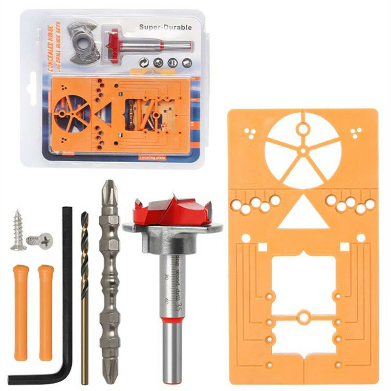 35mm Hinge Jig Position tools Auxiliary door Cabine woodworking hole drilling guide locator Sets Formwork Saw Cutter
