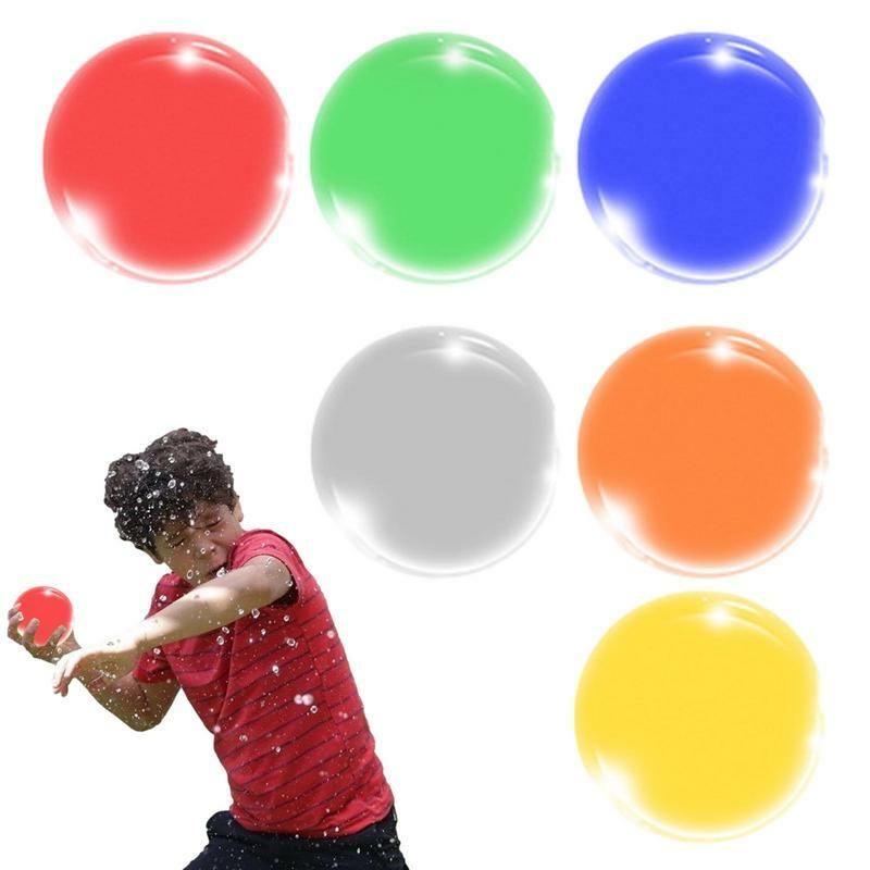 ลูกโป่งน้ำแบบใช้ซ้ำได้ลูกบอลกันน้ำสีสันสดใสสำหรับเด็กและผู้ใหญ่กิจกรรมกลางแจ้งในฤดูร้อน