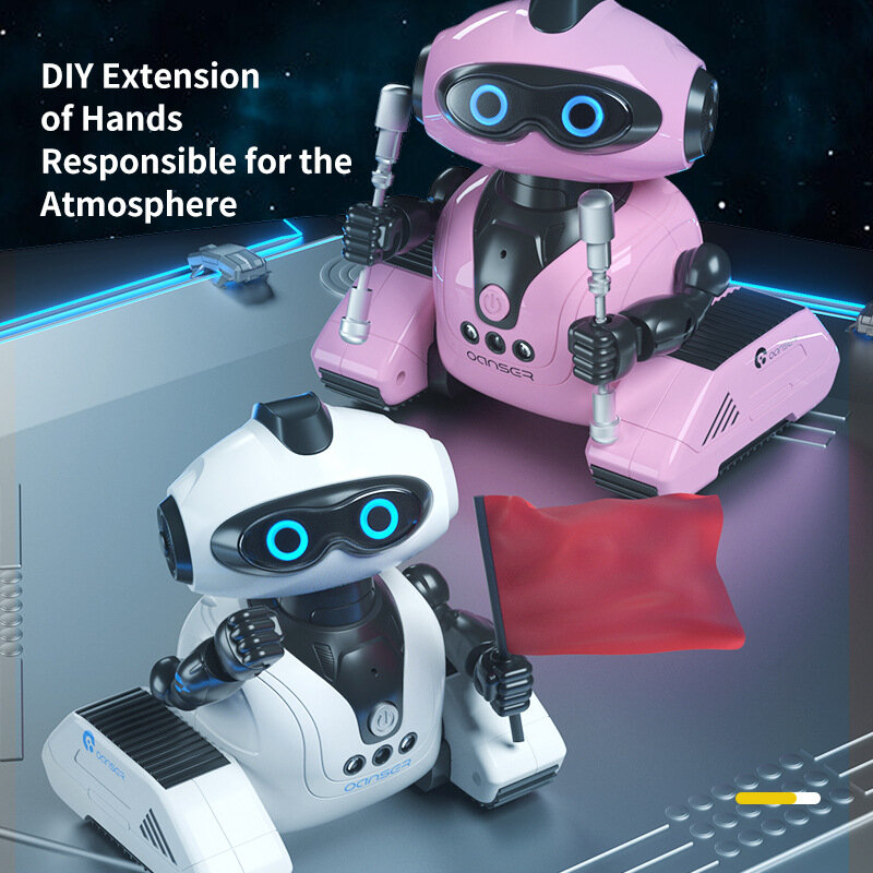 JJRC Intelligent Remote Control Electric Programming Robot Children's Early  Dance Diy Toy Robot Model Gesture Touch Interaction