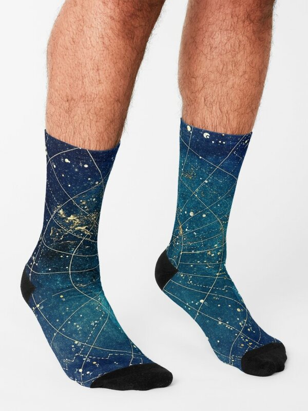 Звездная карта: город огни носки дизайнерские брендовые свободные японские Модные женские носки мужские