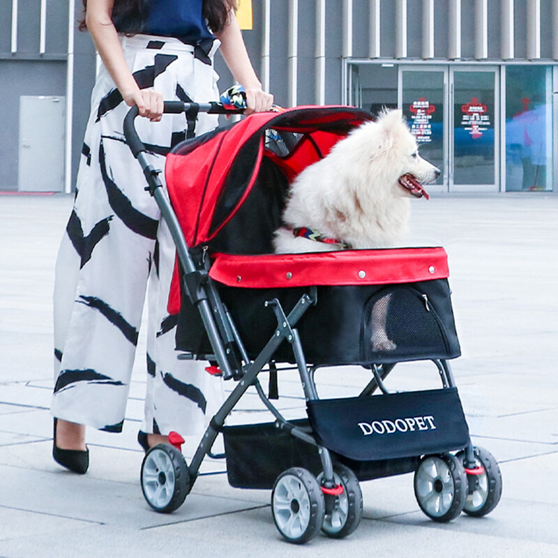 Luksusowe wózek dla zwierzęcia podróżne wózki dla psów na 4 koła małe psy wózek dla zwierzęcia dla psów