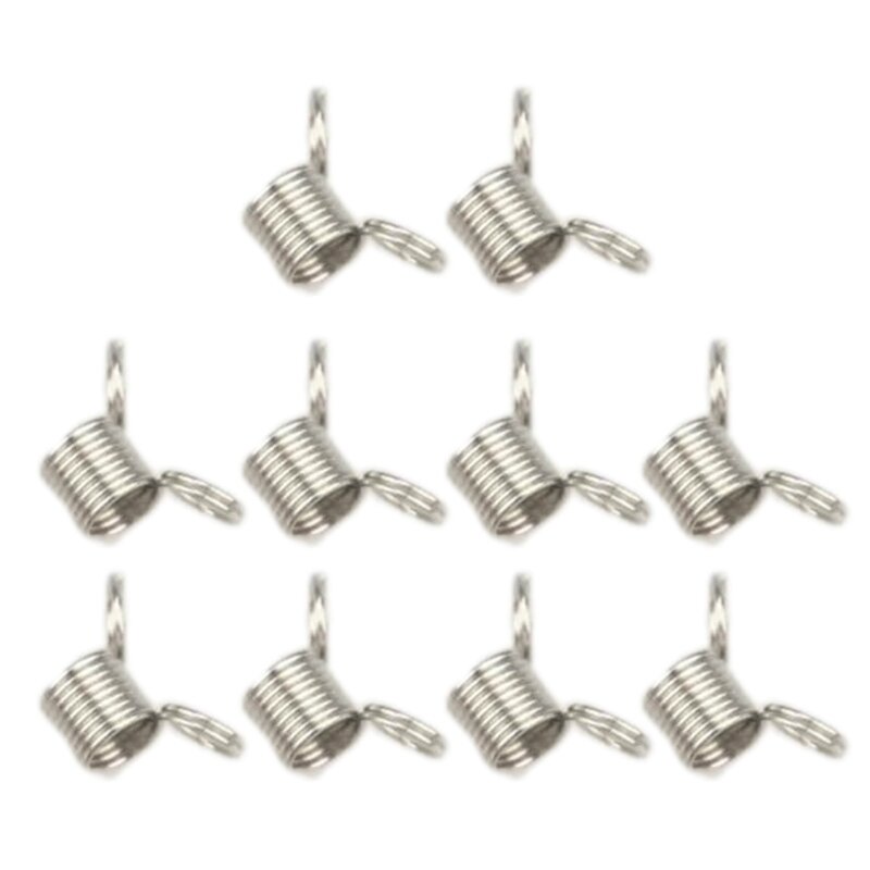 Bouchons perles en acier inoxydable, 10 pièces, ressort Tension, extrémités fil perle, outils fabrication pour