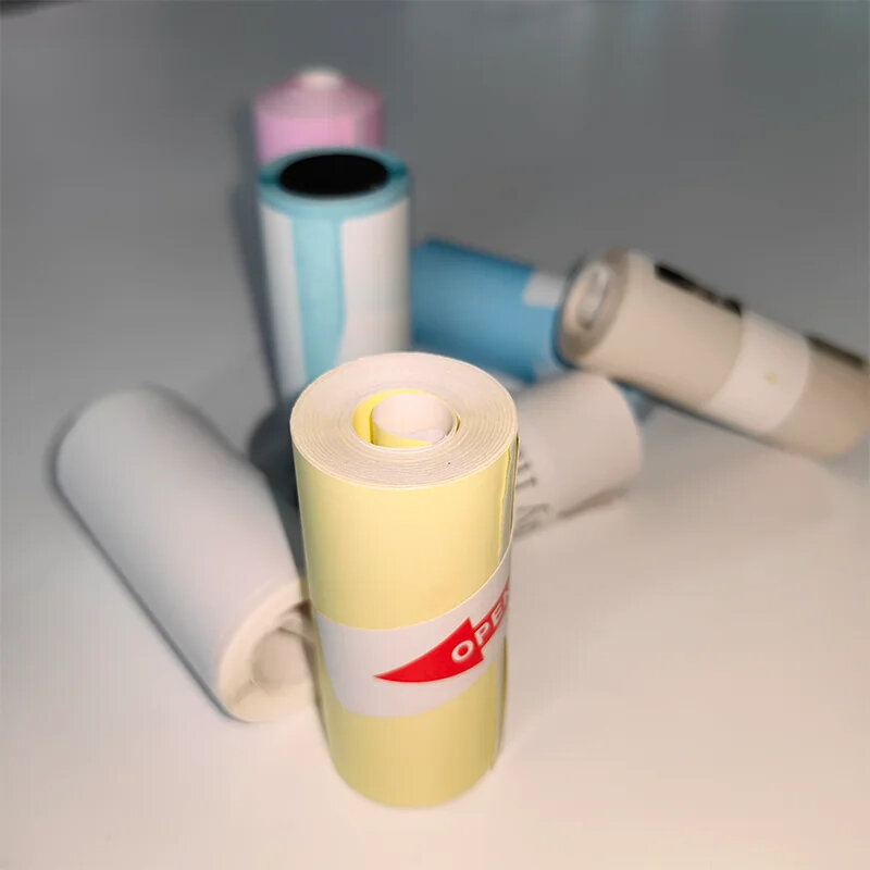 Adhesive Transparent Sticker Rolls - 57mm Width Self-Perfect for Portable HD Photo Printer Printing