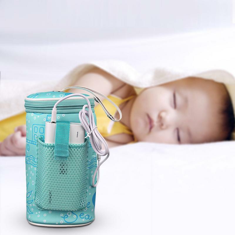 Draagbare Fles Warmer Usb Melk Warmer Voor Baby Draagbare Baby Fles Mouw Verpleegfles Warmer Thermostaat Tas Voor Moeder Kinderopvang