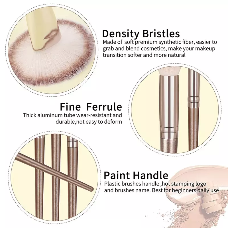 1/20PCS Set di pennelli per trucco professionale Super Soft Detail Blush highlighter Foundation Concealer pennello per ombretto strumento di bellezza per donna