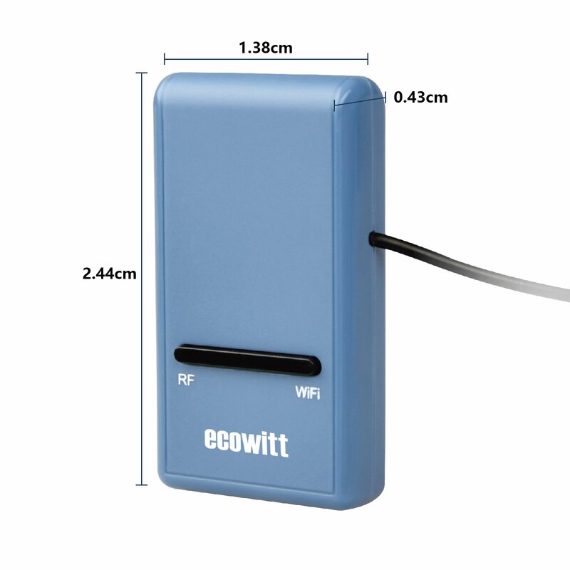 Ecowitt GW1100 termometer higrometer, pengukur kelembapan suhu dalam ruangan, untuk rumah kantor