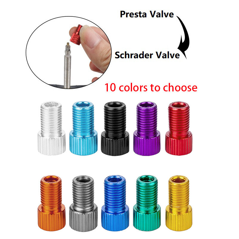 10 цветов, алюминиевый велосипедный клапан, предназначен для стандартного автомобильного адаптера клапана