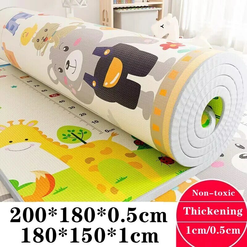 Duży rozmiar mata do zabawy dla mata bezpieczeństwa dla dzieci 1cm EPE przyjazny dla środowiska gruby dywan z mata do zabawy pełzającej