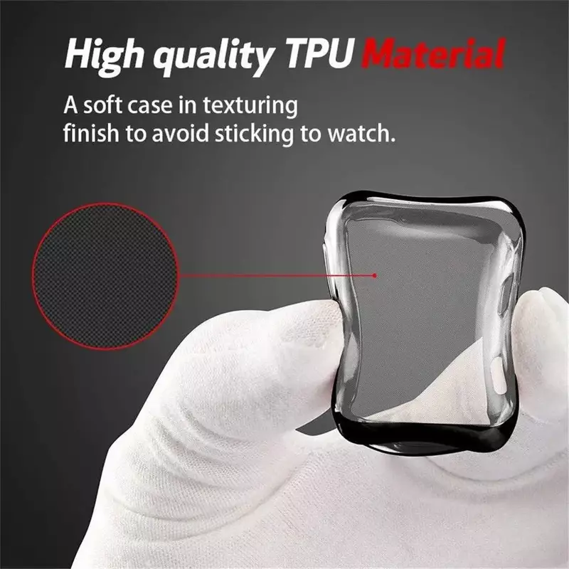 Protector de pantalla para funda de Apple Watch, cubierta de parachoques completa de TPU de 45mm, 41mm, 44MM, 40MM, 42mm, 38MM, accesorios para iwatch series 7 SE 6 5 4 3