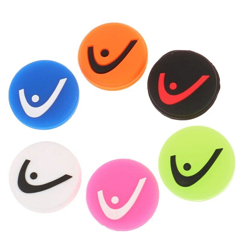 Amortiguadores de vibración para raqueta de tenis, accesorios deportivos de silicona antivibración, Círculo de colores, 1 piezas